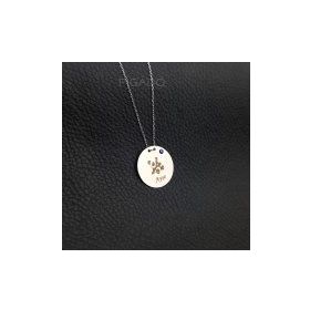 İsme Kişiye Özel 925 Ayar Panda Baskılı Kadın Gümüş Kolye