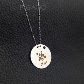 İsme Kişiye Özel 925 Ayar Panda Baskılı Kadın Gümüş Kolye