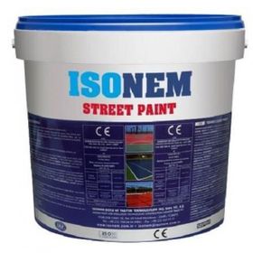 Isonem Street Paint 18 kg Beyaz Asfalt ve Beton Zemin Boyası