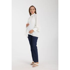 Işşıl 2444 Hakim Yaka Yarasa Hamile Şifon Bluz Tunik