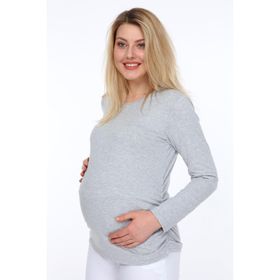 Işşıl 3131 Büzgülü Uzun Kol Hamile T-Shirt