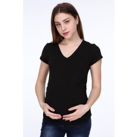 Işşıl 3158 V Yaka Kısa Kol Hamile T-shirt
