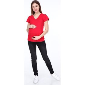 Işşıl 3158 V Yaka Kısa Kol Hamile T-shirt