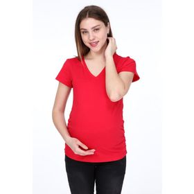 Işşıl 3158 V Yaka Kısa Kol Hamile T-shirt