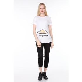Işşıl 4473 Fermuardan Bakan Bebek Viskon Hamile Kısa Kol T-shirt
