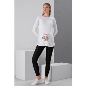 Işşıl 4497 Viskon Babasının Kızı U Kol Hamile T-Shirt