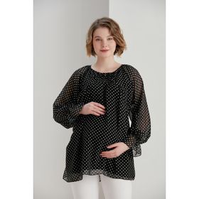 Işşıl B066 Bağlamalı Yaka Puanlı Hamile Şifon Tunik