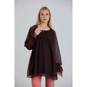 Işşıl B066 Bağlamalı Yaka Puanlı Hamile Şifon Tunik