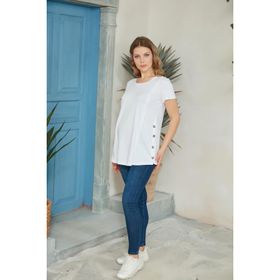 Işşıl O7158 Yan Düğmeli Emzirme Detay Hamile T-Shirt