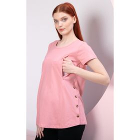 Işşıl O7158 Yan Düğmeli Emzirme Detay Hamile T-Shirt