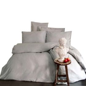 Issimo Home Pamuk Saten Simply Gri Çift Kişilik Nevresim Takımı