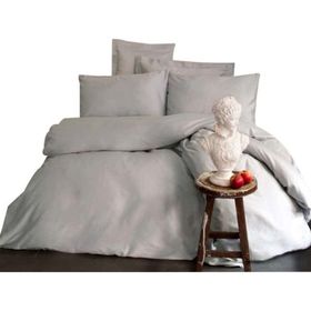 Issimo Home Pamuk Saten Simply Gri Çift Kişilik Nevresim Takımı