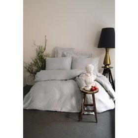 Issimo Home Pamuk Saten Simply Gri Çift Kişilik Nevresim Takımı