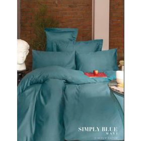 Issimo Home Simply Mavi Pamuk Saten Çift Kişilik Nevresim Takımı