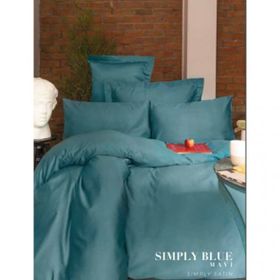 Issimo Home Simply Mavi Pamuk Saten Çift Kişilik Nevresim Takımı