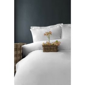 İssimo Pure White 300 TC Saten Çift Kişilik Nevresim Takımı