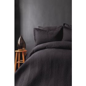 Issimo Simply Çift Kişilik Antrasit Yatak Örtüsü Seti