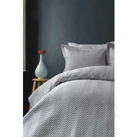 Issimo Simply Tek Kişilik Gri Yatak Örtüsü Seti