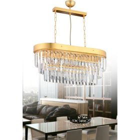 İstanbul Avize Linda Yemek Masası Gold Kristal Taşlı Avize