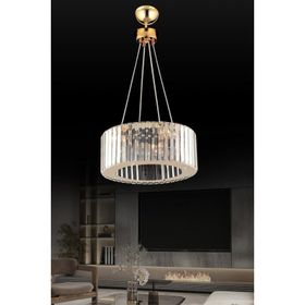 İstanbul Avize Lüx Elmas 35 cm Gold Kristal Taşlı Avize