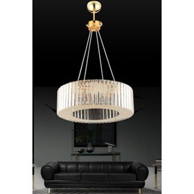 İstanbul Avize Lüx Elmas 45 cm Gold Kristal Taşlı Avize