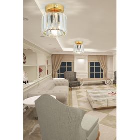 İstanbul Avize Plafonyer Gold Y-10 Kristal Taşlı Avize