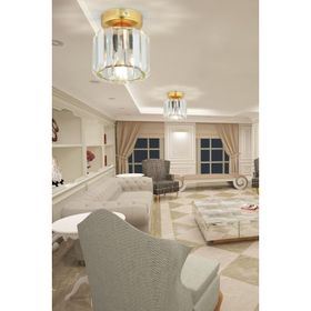 İstanbul Avize Plafonyer Gold Y-10 Kristal Taşlı Avize