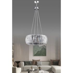 İstanbul Avize Venüs Gümüş 40 cm Kristal Taşlı Avize
