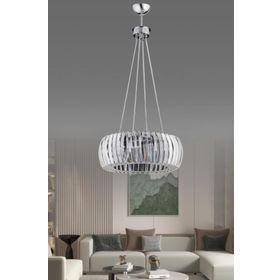 İstanbul Avize Venüs Gümüş 40 cm Kristal Taşlı Avize