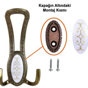 İstanbul E-Hırdavat Sarı Yaldızlı Vestiyer Dolap Kapı Askılık