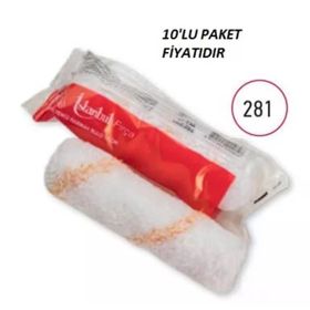 İstanbul Fırça 10 cm Polyemid Parmak Rulo Yedeği 10'lu Paket