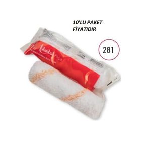 İstanbul Fırça 10 cm Polyemid Parmak Rulo Yedeği 10'lu Paket