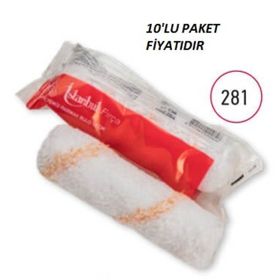 İstanbul Fırça 10 cm Polyemid Parmak Rulo Yedeği 10'lu Paket