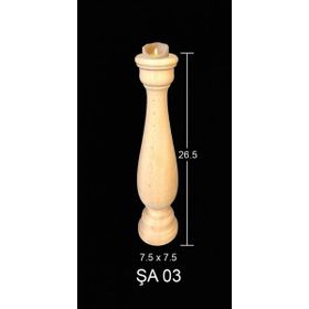 İstanbul Hobi 5758940 Masaüstü 26.5 cm ŞA03 Ahşap Şamdan