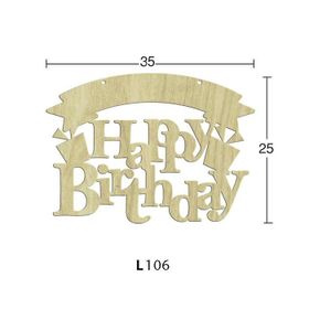 İstanbul Hobi Birthday Ahşap Kapı Süsü Happy Obje
