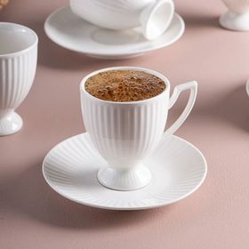 İstanbul Porselen Mahir 6 Kişilik Kahve Fincan Takımı