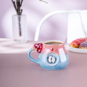 İstanbul Porselen Penguen 400 ml Mavi Kupa