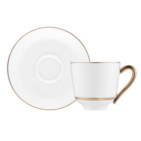 İstanbul Porselen Semin 140 ml 2 Kişilik Gold Kahve Fincan Takımı