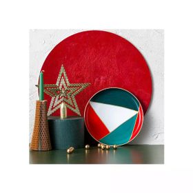 İstanbul Porselen Starlight Fine Bone New Year Yılbaşı Multicolor 21 CM Pasta Tabağı
