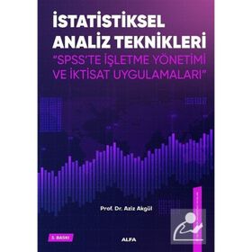 İstatistiksel Analiz Teknikleri Aziz Akgül
