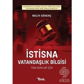 İstisna Vatandaşlık Bilgisi - Melih Gönenç