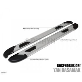 isuzu D-Max Gri 2007-2012 Bosphorus Yan Basamak