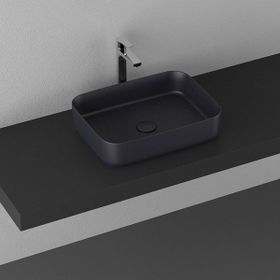Isvea Infinity 50 cm Antrasit Tezgahüstü Lavabo