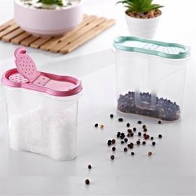 İtc Store Siyah Plastik Kapaklı Majör Baharatlık Baharat Saklama Kutusu Kabı