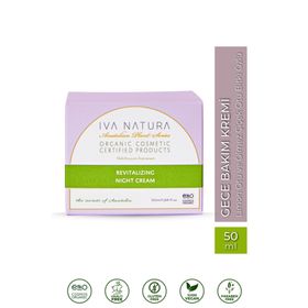 Iva Natura 50 ml Organik Canlandırıcı Limon Otu ve Ölmez Çiçek Otu Gece Kremi