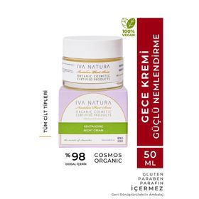 Iva Natura 50 ml Organik Canlandırıcı Limon Otu ve Ölmez Çiçek Otu Gece Kremi