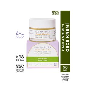 Iva Natura 50 ml Organik Canlandırıcı Limon Otu ve Ölmez Çiçek Otu Gece Kremi