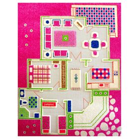 IVI EVCİLİK KOYU PEMBE HALI - 160 X 230CM