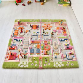 İvi İkiz Evler 100x150 cm Çocuk Halısı