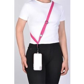İxtech Fuşya Yassı Telefon Boyun Askısı